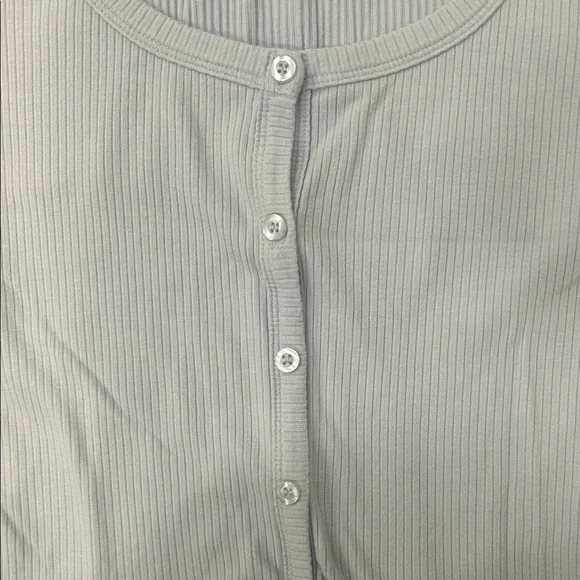 BP Light Blue Ribbed Crop Top - Picture 3 of 3